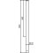 Ornamental bollard | steel tube 70 x 70 mm | series 4071B | stationary, for casting in concretewith ground anchor, total length approx. 1300 mm